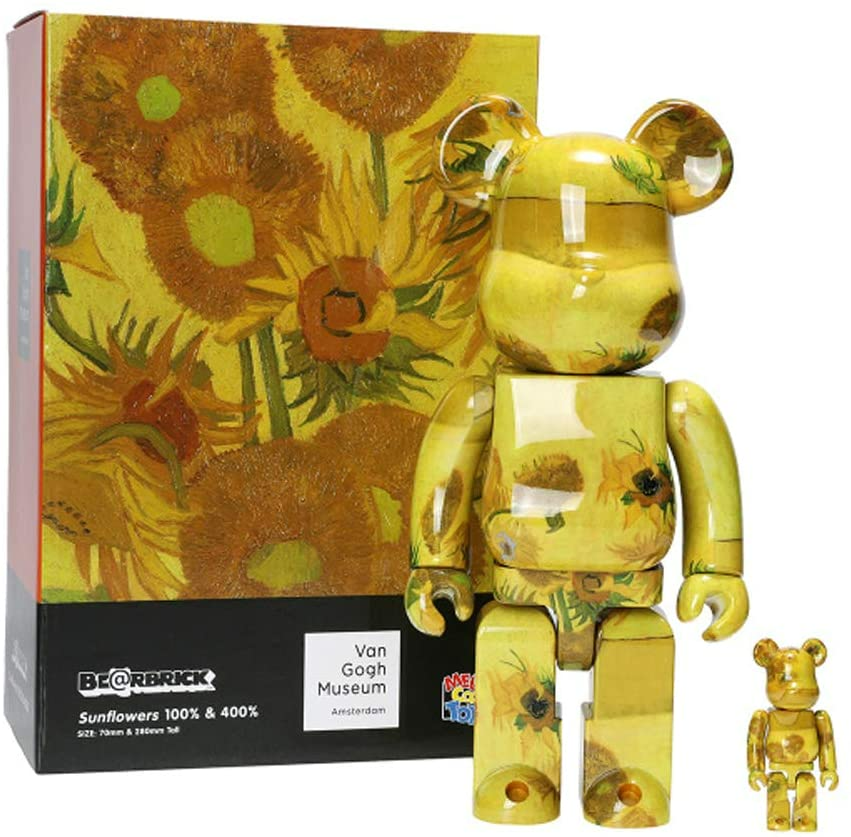 Mô Hình Bearbrick Van Gogh Museum Sunflowers LUXITY