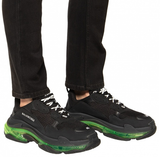  Giày Nam Balenciaga Triple S Sneaker 'Black Yellow Fluo' 