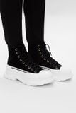  Giày Nữ Alexander McQueen Wmns Oversized Sneaker High 'Black' 