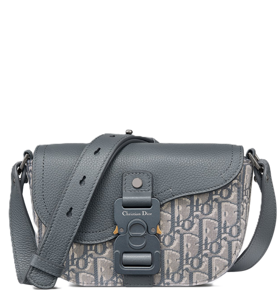  Túi Nam Dior Mini Saddle Messenger Flap 'Deep Grey' 