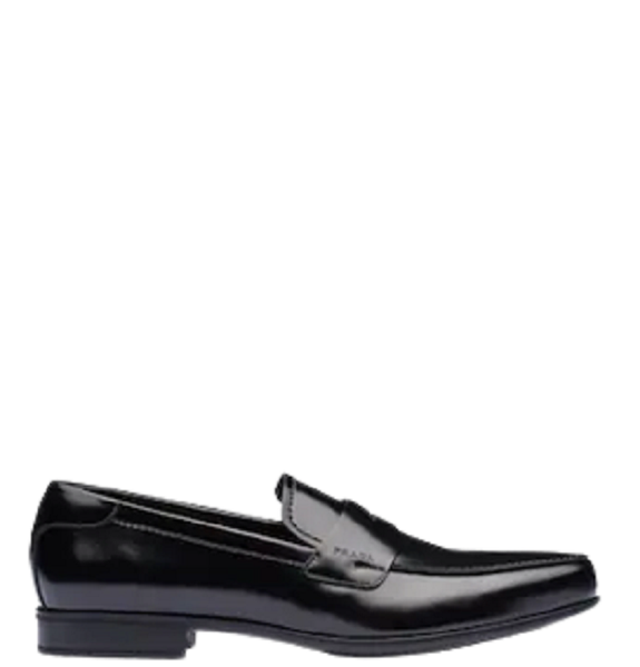  Giày Nam Prada Unlined Brushed Leather Loafers 'Black' 