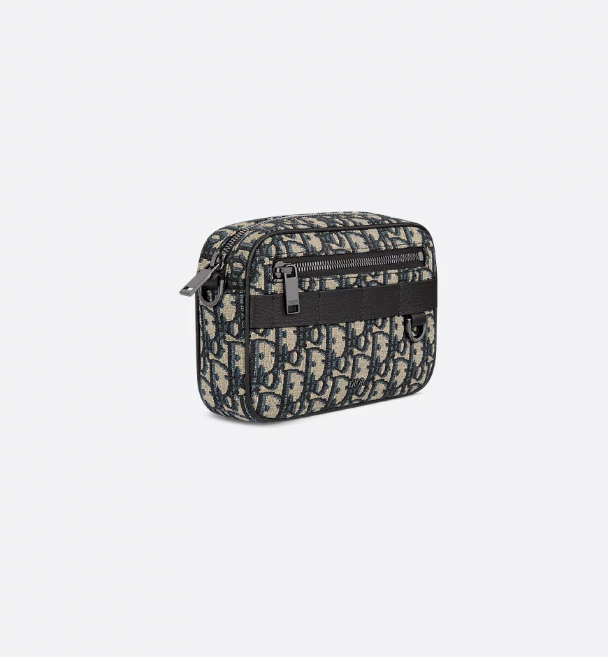  Túi Nam Dior Mini Safari Bag Strap 'Black Beige' 