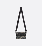  Túi Nam Dior Mini Safari Bag Strap 'Black Beige' 