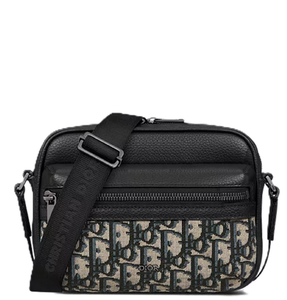 Túi Nam Dior Mini Rider 2.0 Zipped 'Beige Blak' 