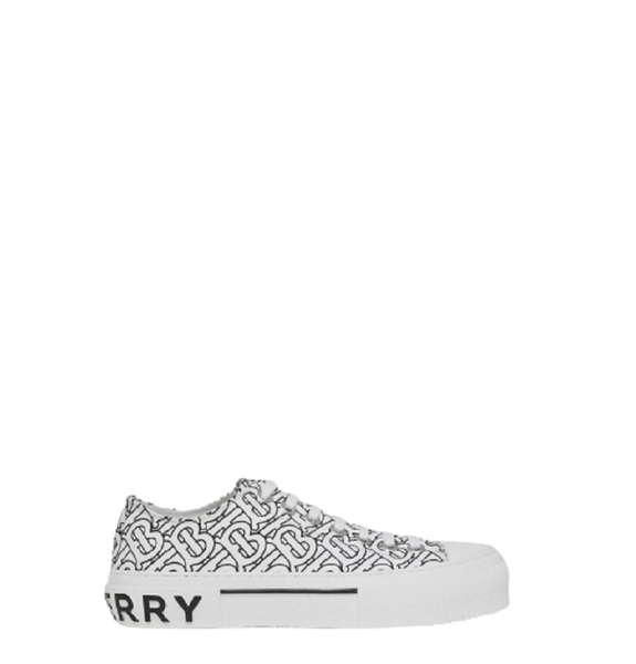  Giày Nữ Burberry Monogram Print Cotton Sneakers 'Optic White' 