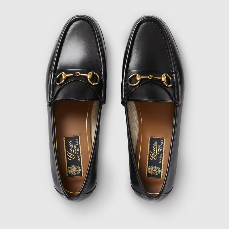  Giày Nữ Gucci 1953 Horsebit Loafer 'Black Leather' 