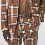  Thắt Lưng Nam Burberry Cut-out Detail Check 'Dark Birch Brown' 