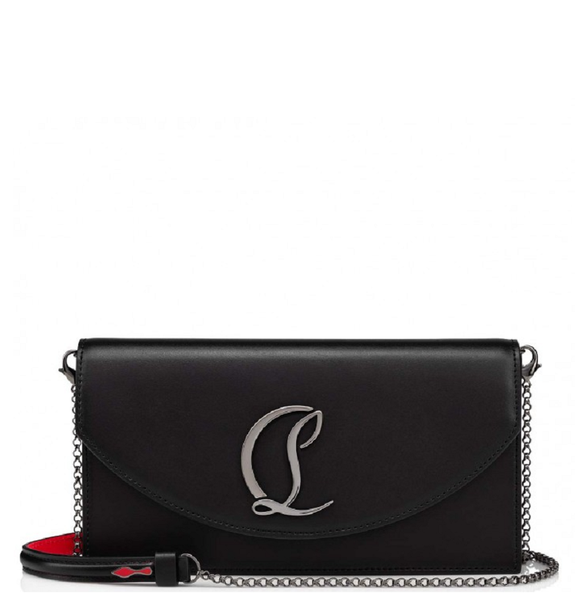  Túi Nữ Christian Louboutin Loubi54 Leather Clutch Bag 'Black' 