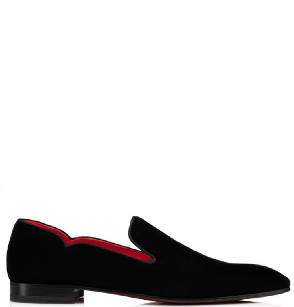  Giày Nam Christian Louboutin Dandy Chick Orlato Slip-on Velvet 'Black' 