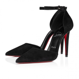  Giày Nữ Christian Louboutin Astrid Pointed-toe Leather 'Black' 