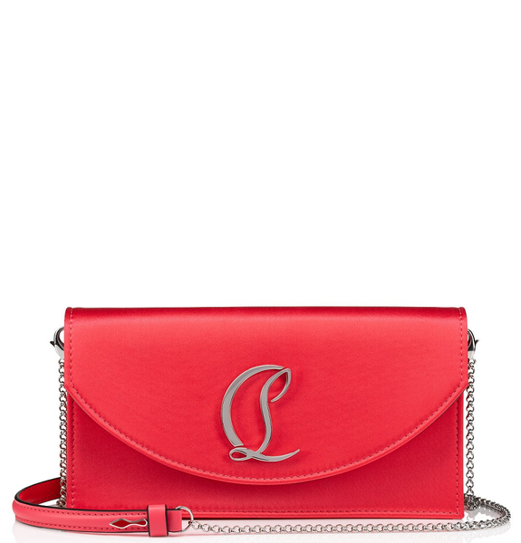  Túi Nữ Christian Louboutin Loubi54 Satin Clutch Bag 'Pink' 