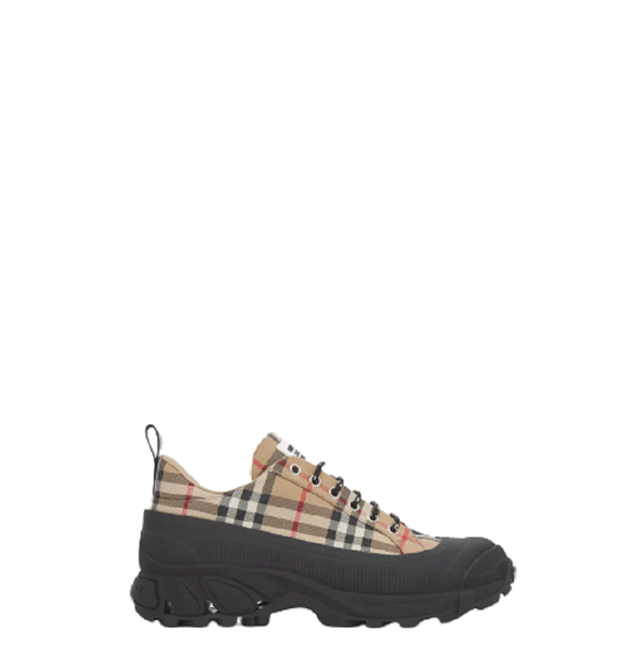  Giày Nữ Burberry Vintage Check Cotton Arthur Sneakers 'Archive Beige' 