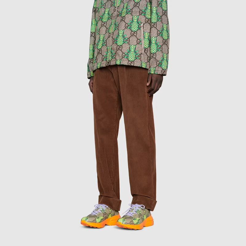  Giày Nam Gucci Pineapple Rhyton Sneaker 'Beige Orange' 
