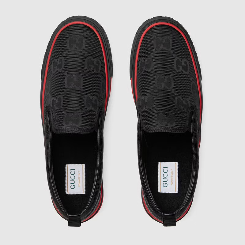  Giày Nam Gucci Off The Grid Tennis 1977 'Black Red' 