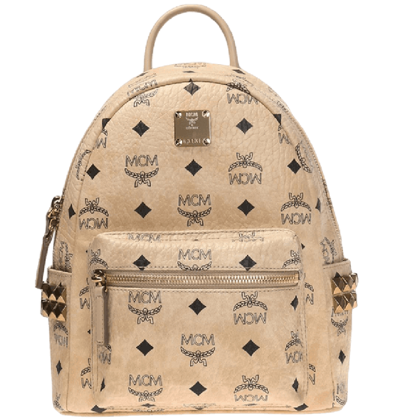  Balo Nữ MCM Stark Side Studs Backpack In Visetos Powder 'Pink' 