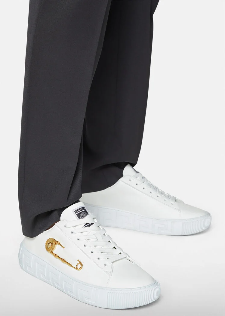 Versace safety pin trainers clearance
