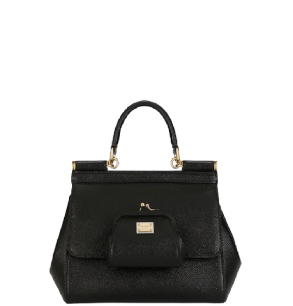  Túi Nữ Dolce & Gabbana Small Calf Skin Sicily Bag 'Black' 