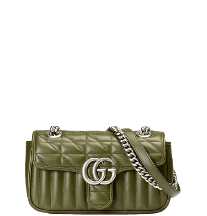  Túi Nữ Gucci GG Marmont Mini Shoulder Bag 'Green' ‎ 