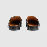  Giày Nam Gucci Matelassé Slipper With Double G Chevron Leather 'Black' 