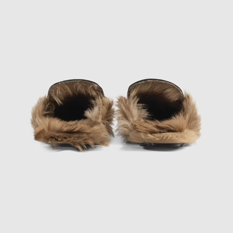  Giày Nam Gucci 2015 Re Edition Princetown Leather 'Black Metal' 