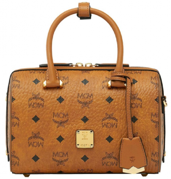 Túi Nam MCM Essential Boston In Visetos Cognac 'Beige' 