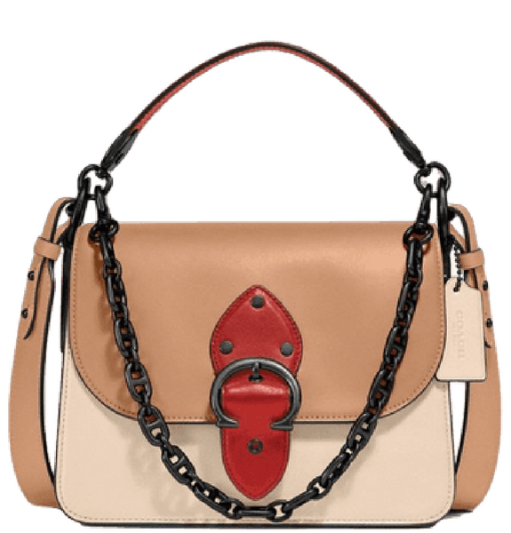  Túi Nữ Coach Beat Shoulder Bag In Colorblock 'Tan' 