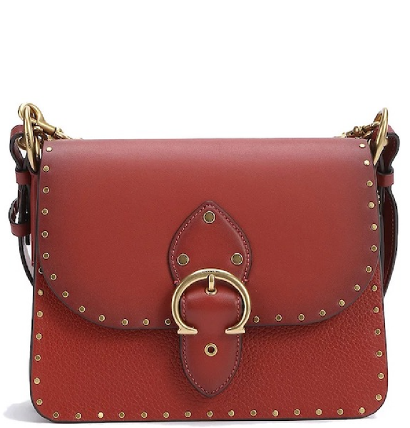  Túi Nữ Coach Beat Shoulder Bag With Rivets 'Red' 