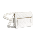  Túi Nữ Chanel Chain Wallet Lambskin 'White' 