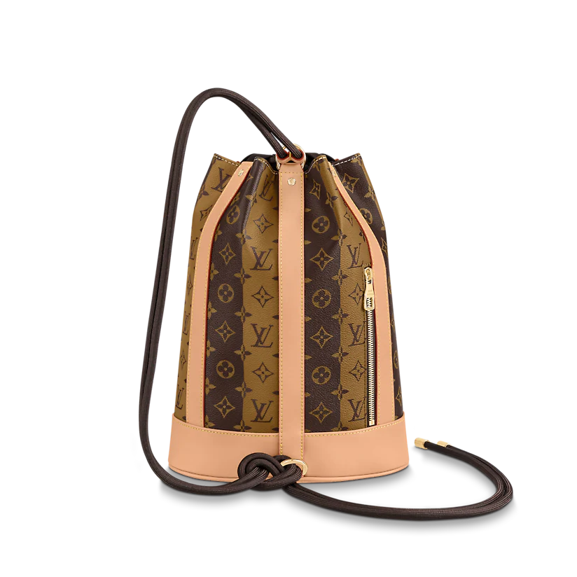  Túi Nam Louis Vuitton Randonnee Messenger Monogram Stripes 'Brown Canvas' 