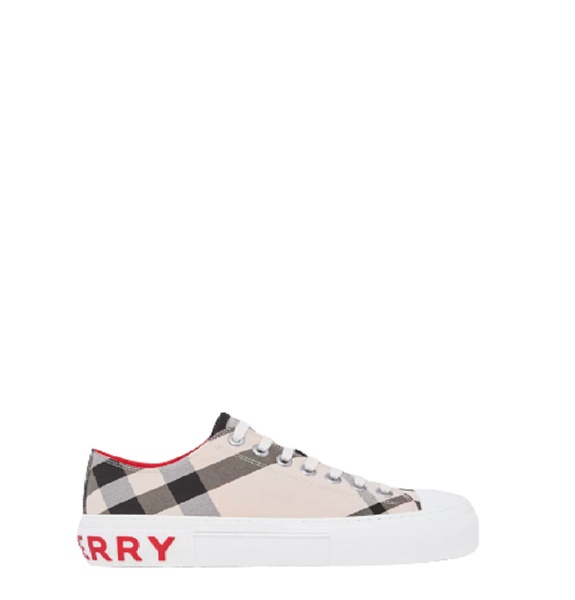  Giày Nữ Burberry Check Cotton Sneakers 'Buttermilk' 