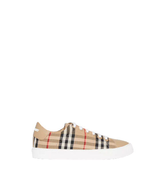  Giày Nữ Burberry Vintage Check and Leather Sneakers 'Beige' 