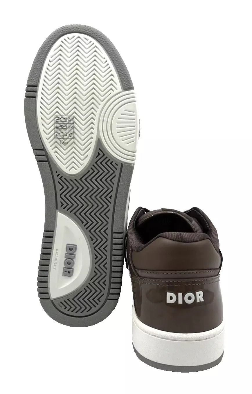  Giày Nam Dior Lack Oblique Gravity Embossed 'Brown' 