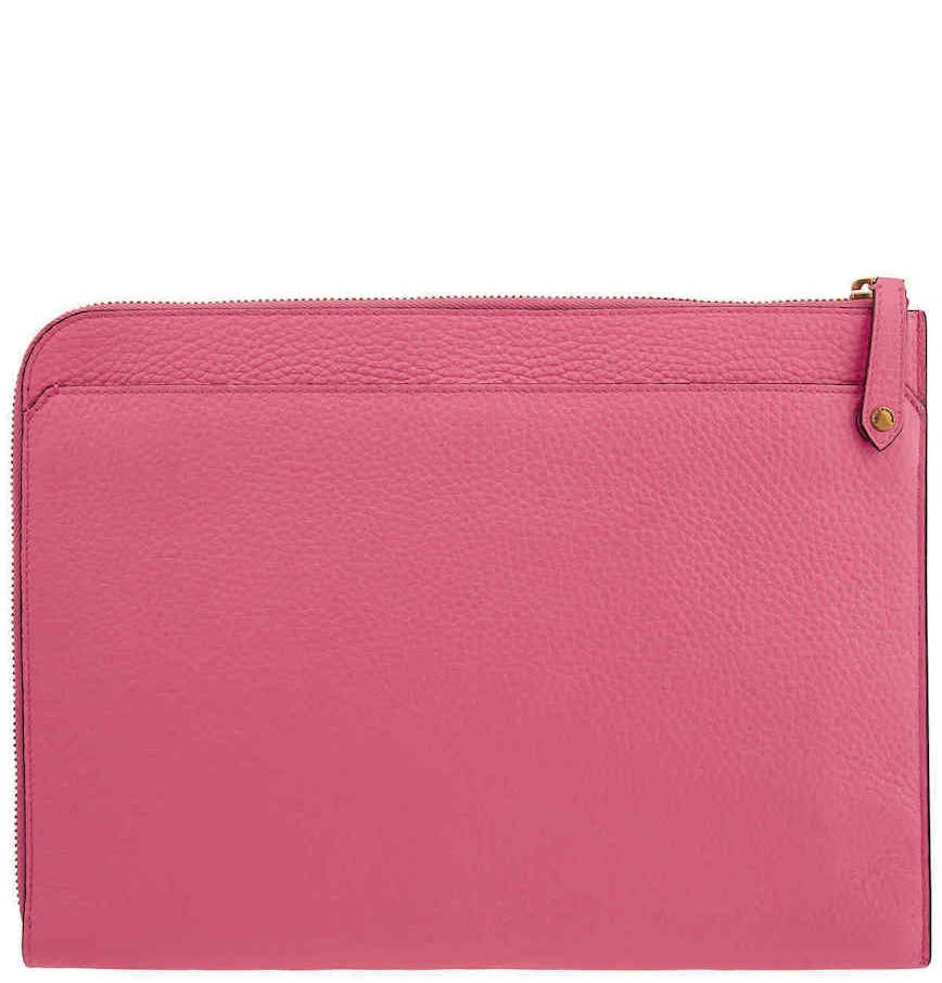  Túi Nữ Burberry Embossed Leather Document Case 'Neon Pink' 