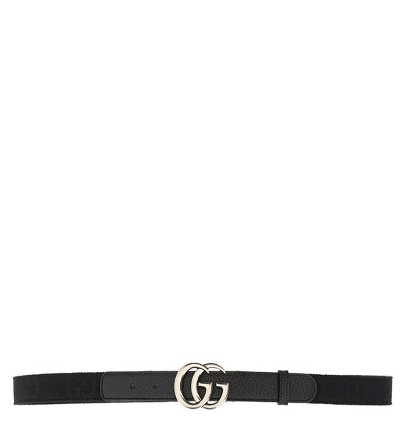  Thắt Lưng Nam Marmont Leather Canvas Belt  Shiny Buckle 'Black' 