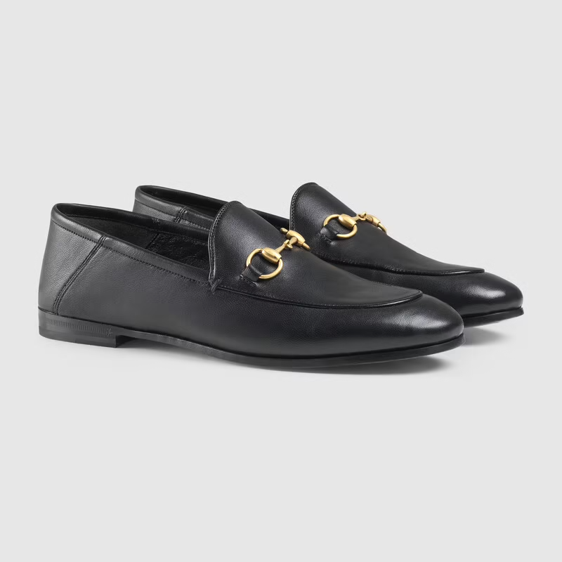  Giày Nữ Gucci Horsebit Loafer 'Black Leather' 