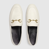  Giày Nữ Gucci Horsebit Loafer 'White Leather' 