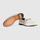  Giày Nữ Gucci Horsebit Loafer 'White Leather' 