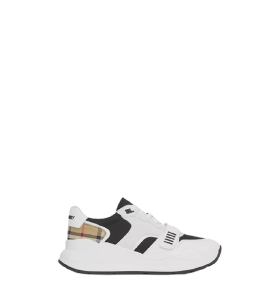  Giày Nam Burberry Mesh, Suede and Vintage Check Cotton Sneakers 'Black' 