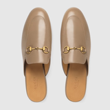  Giày Nữ Gucci Princetown Leather Slipper 'Brown' 