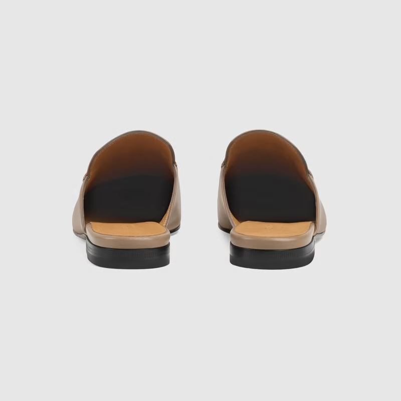  Giày Nữ Gucci Princetown Leather Slipper 'Brown' 