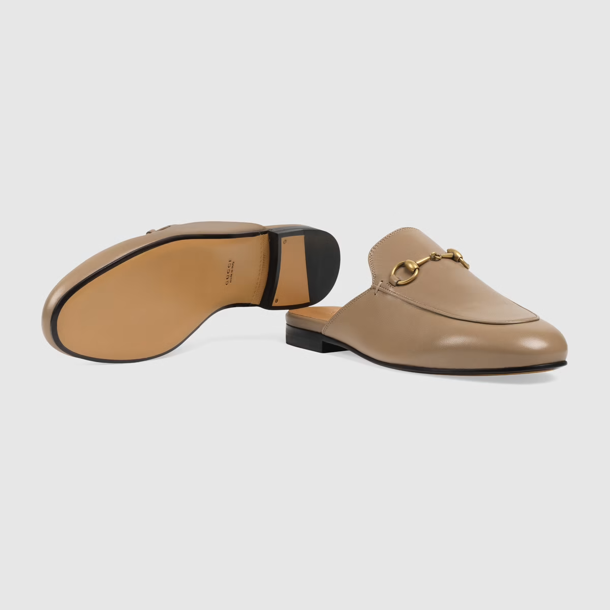  Giày Nữ Gucci Princetown Leather Slipper 'Brown' 