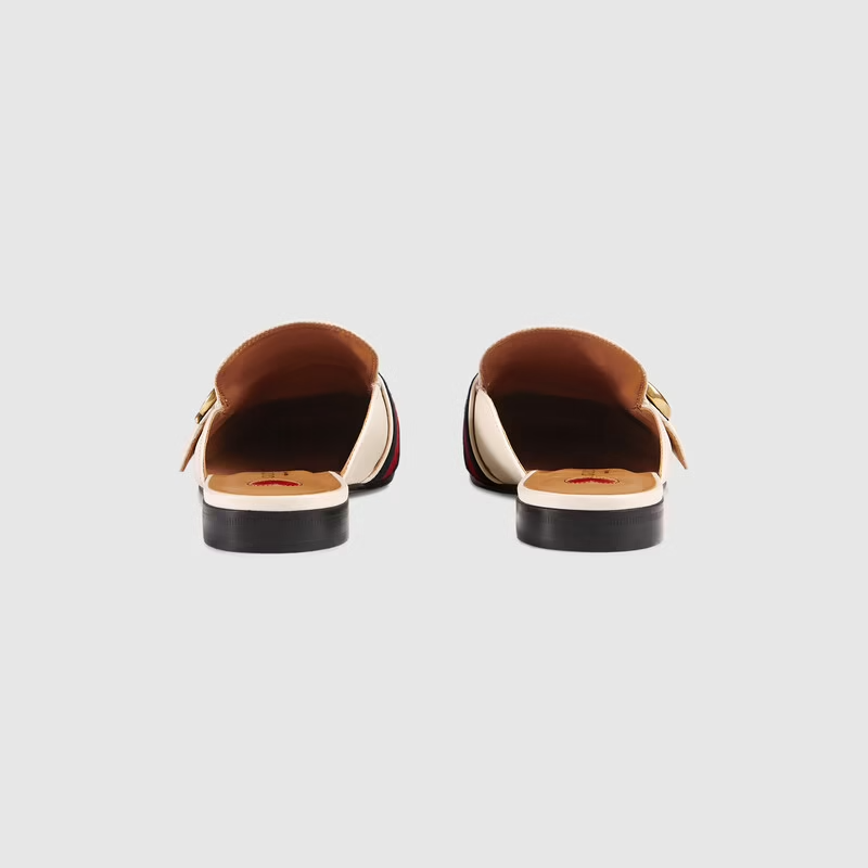  Giày Nữ Gucci Leather Slipper 'White Leather' 