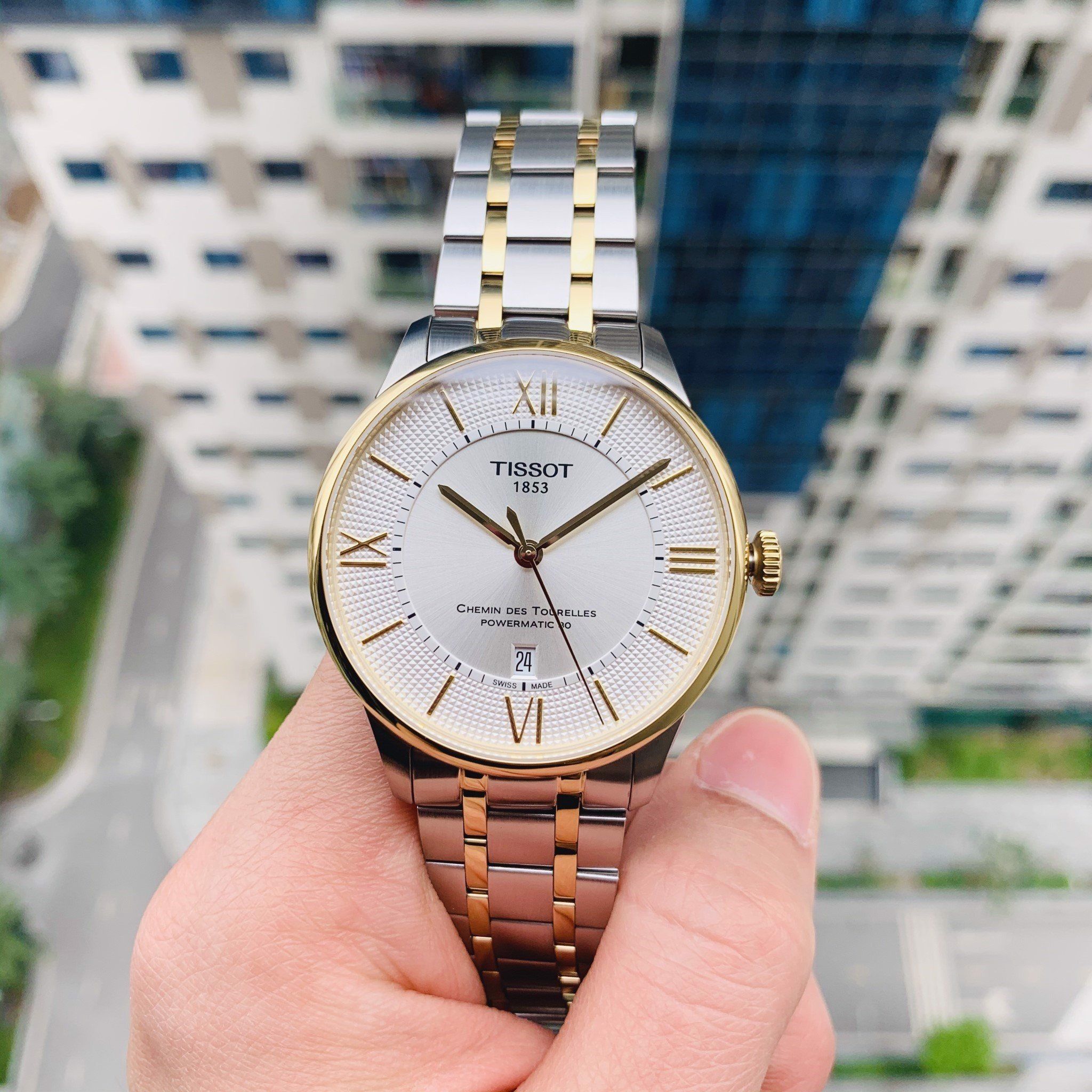  Đồng Hồ Nam Tissot Chemin Des Tourelles Powermatic 80 'Gold' 