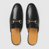  Giày Nam Gucci Leather Horsebit Slipper Leather 'Black' 