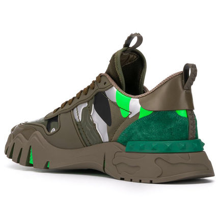  Giày Nam Valentino Rockrunner Camo Plus 'Military Neon Green' 