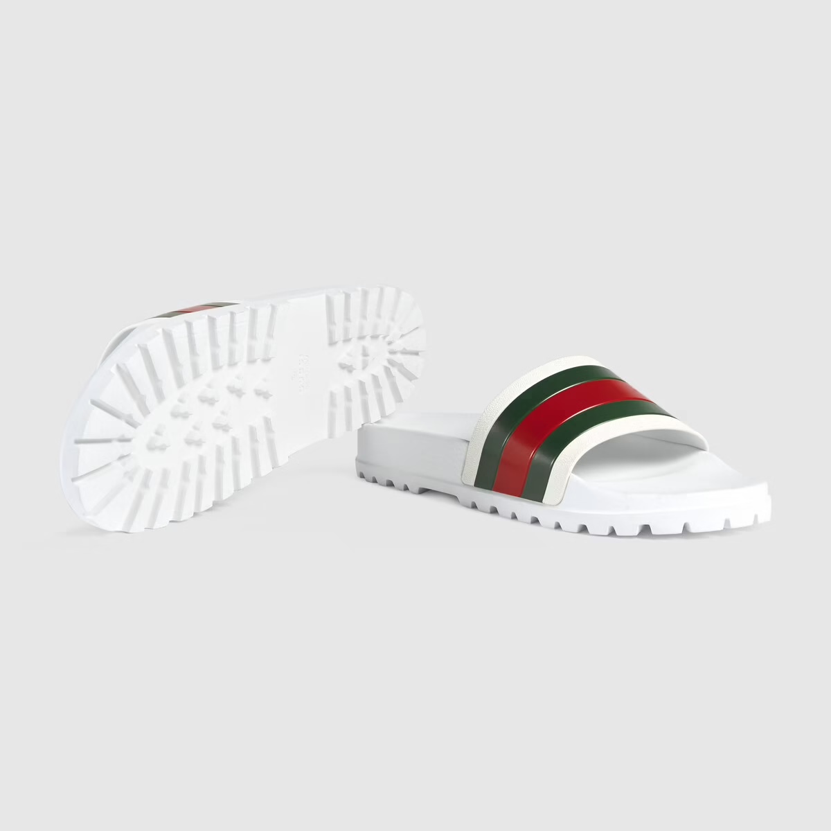  Dép Nam Gucci Web Slide Sandal 'White' 