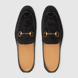  Giày Nam Gucci Jordaan GG 'Velvet Loafer Black' 