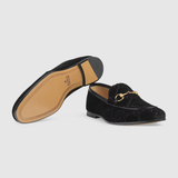  Giày Nam Gucci Jordaan GG 'Velvet Loafer Black' 
