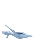  Giày Nữ Prada Slingback Pumps In Nylon Gabardine 'Blue' 