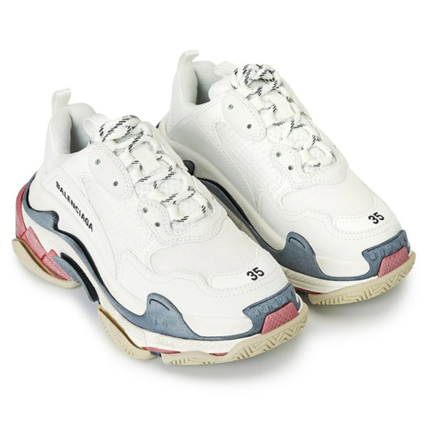  Giày Nữ Balenciaga Triple S Low 'White-Red' 